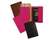 Royce Leather RFID 204 TN 5 RFID Blocking Debossed Full Grain Nappa Cowhide Passport Jacket Tan