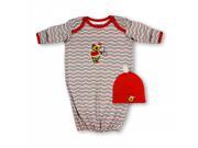 Spencers H822B 0 6 Spencers Christmas Gown Cap Set 0 6 Months