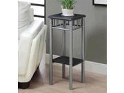 Monarch Specialties I 3094 Black Silver Metal Plant Stand