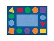 Learning Carpets CPR 409 9 ft. x 12 ft. Geometric Rectangle Shapes Cut Pile Rug