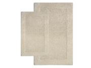 Chesapeake 38241 2 Piece Naples Bath Rug Set 21 in. x 34 in. 24 in. x 40 in. Ivory color