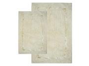 Chesapeake Merchandising 35202 2 Piece Greenville Bath Rug Set 21 in. x 34 in. and 17 in. x 24 in. Vanilla color