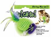 Ourpets Company Go Cat Go String Me ow T Multi Colored CT 10294