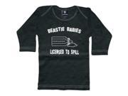 Rebel Ink Baby 377ls06 Beastie Babies Licensed To Spill 0 6 Months Black Long Sleeve Tee Shirt