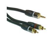 CableWholesale 10A3 12106 Premium 3.5mm Stereo Male to Dual RCA Male Cable 6 foot