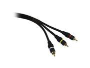 CableWholesale 10R2 03112 High Quality RCA Audio Video Cable 3 RCA Male Gold plated Connectors 12 foot