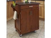 Home Styles 9001 0067G Cuisine Cart Warm Oak Finish with Cherry Top