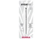 Zebra Pen Corp 33161 Stylus Twist Ballpoint Pen .7mm Silver