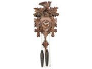 River City Cuckoo 11 09 One Day Hand Carved Cuckoo Clock with Five Maple Leaves One Bird