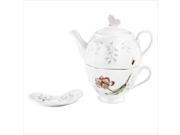 Lenox 6444723 Butterfly Meadow Stackable Tea Set With Bag Holder