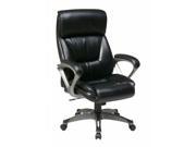 Office Star ECH89307 EC3 Executive Eco Leather Chair with Padded Arms and Coated Base. Featuring Coil Spring Seating Comfort