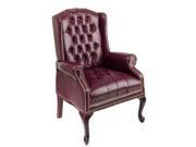 Office Star TEX234 JT4 Traditional Queen Anne Style Chair Mahogany Wood