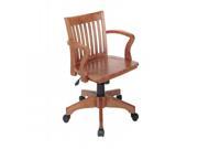 Office Star 105FW Deluxe Wood Bankers Chair with Wood Seat in Fruit Wood Finish Fruitwood Finish