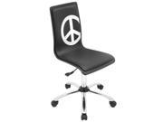Lumisource OFC TM PC BK Printed Office Chair peace