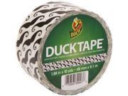 Shurtech Brands 281026 Duck Brand Printed Duct Tape 1.88inx10yd Black White
