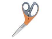 Acme United Corporation ACM43318 Stainless Steel Bent Scissors 8in. Long Orange Handles