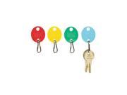 MMF 201800907 Snap Hook Colored Oval Key Tags Red
