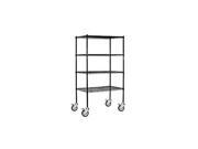 Salsbury Industries 9538M BLK 36 in. W x 69 in. H x 18 in. D Wire Shelving Mobile Black