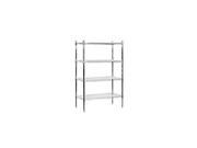 Salsbury Industries 9538S CHR 36 in. W x 63 in. H x 18 in. D Wire Shelving Stationary Chrome