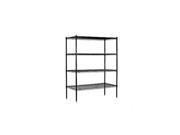 Salsbury Industries 9544S BLK 48 in. W x 63 in. H x 24 in. D Wire Shelving Stationary Black