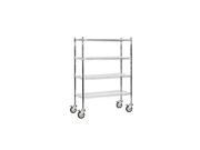 Salsbury Industries 9548M CHR 48 in. W x 69 in. H x 18 in. D Wire Shelving Mobile Chrome