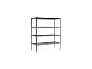 Salsbury Industries 9554S BLK 60 in. W x 63 in. H x 24 in. D Wire Shelving Stationary Black