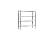Salsbury Industries 9554S CHR 60 in. W x 63 in. H x 24 in. D Wire Shelving Stationary Chrome