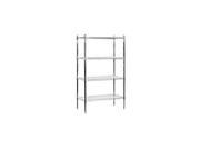 Salsbury Industries 9634S CHR 36 in. W x 74 in. H x 24 in. D Wire Shelving Stationary Chrome