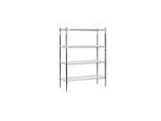 Salsbury Industries 9648S CHR 48 in. W x 74 in. H x 18 in. D Wire Shelving Stationary Chrome