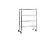 Salsbury Industries 9654M CHR 60 in. W x 80 in. H x 24 in. D Wire Shelving Mobile Chrome