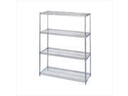 Wesco 272705 48 in. W x 86 in. H x 18 in. D Wire Shelving Starter Unit Four Shelf