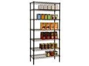 FocusFoodService FF2472BK 24 in. W x 72 in. L Epoxy Wire Shelf Black