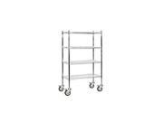 Salsbury Industries 9534M CHR 69 in. H Wire Shelving Mobile Chrome