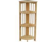 Yu Shan CO USA Ltd 315 10 4 tier corner folding bookcase Natural