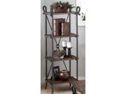 Jofran 772 8 Distressed Rustic Pine Etagere with 4 Wooden Shelves