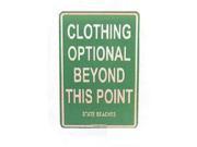 Seaweed Surf Co SF60 12X18 Aluminum Sign Clothing Optional State