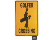 Seaweed Surf Co AT8 12X18 Aluminum Sign Golfer Crossing