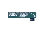 Seaweed Surf Co SF113 4X18 Aluminum Sign Sunset Beach