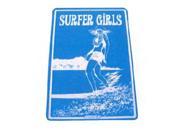 Seaweed Surf Co SF34 12X18 Aluminum Sign Surfer Girls Blue