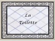 Stupell Industries WRP 945 La Toilette Black and White Lattice Rect Wall Plaque