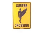 Seaweed Surf Co SF38 12X18 Aluminum Sign Surfer Crossing