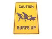 Seaweed Surf Co SF39 12X18 Aluminum Sign Caution Surfs Up
