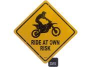 Seaweed Surf Co DB1 12X18 Aluminum Sign Ride At Own Risk