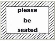 Stupell Industries WRP 990 Please Be Seated Black White Stripe Rect