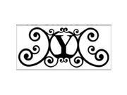 Village Wrought Iron HP OD Y House Plaque Letter Y