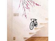 Blancho Bedding HL 6801 Bike Flowers 2 X Large Wall Decals Stickers Appliques Home Decor