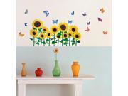 Blancho Bedding HL 966 Sunflowers Butterflies 2 Wall Decals Stickers Appliques Home Decor