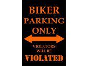 P 2050 Biker Parking Only Parking Signs