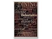 Stupell Industries KWP 834 Dining and Words Black Rect Wall Plaque