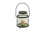 Woodland Import 23801 Metal Glass Lantern with Solid Metal Frame